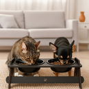 Comedouro Bebedouro Pet Suspenso Para Cães e Gatos Elevado Com TAMPAS