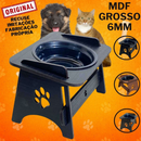 Comedouro e Bebedouro Pet Elevado com Tampas para Cães e Gato